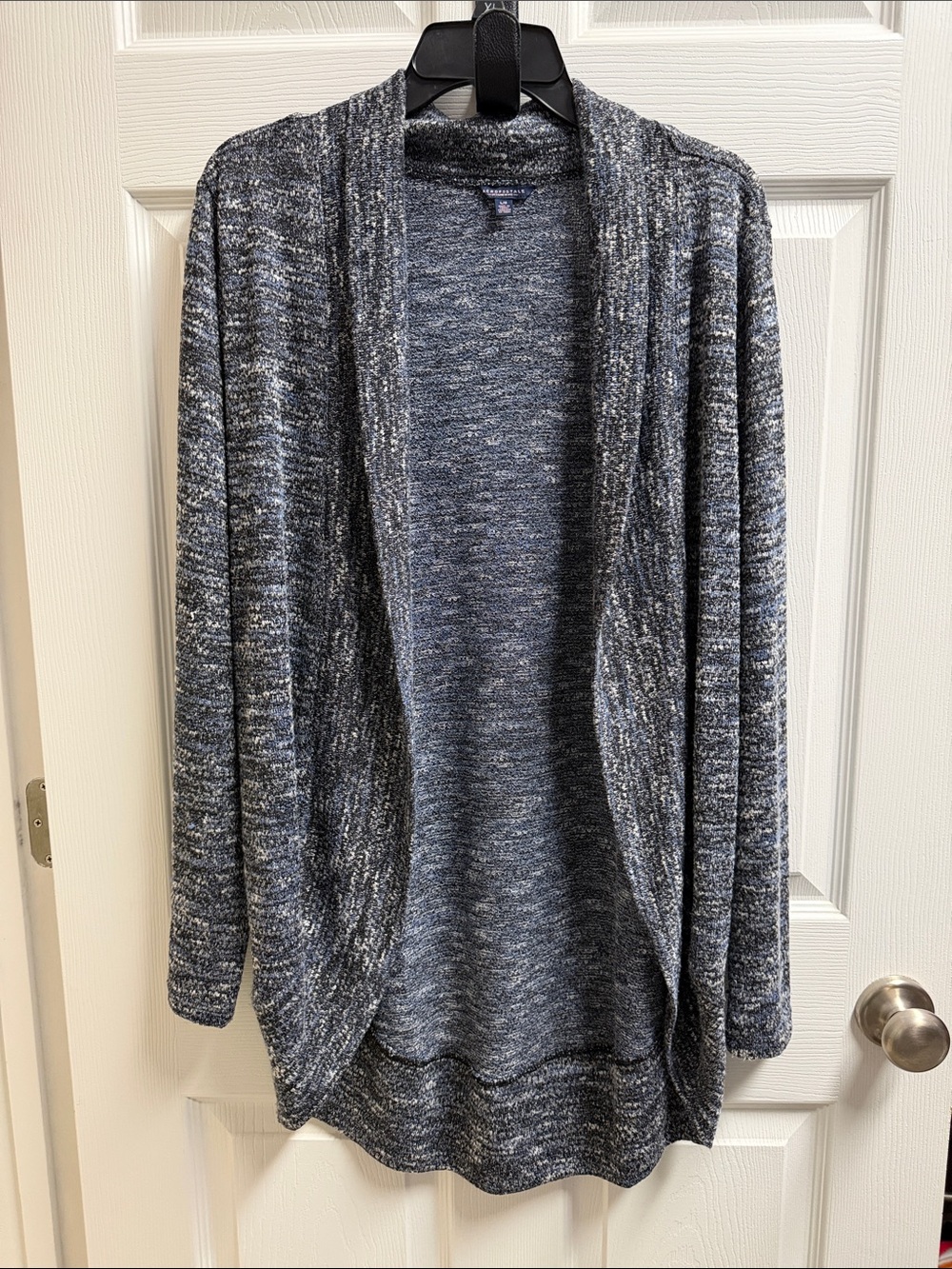 Aeropostale Charcoal Marled Open-Front Cardigan